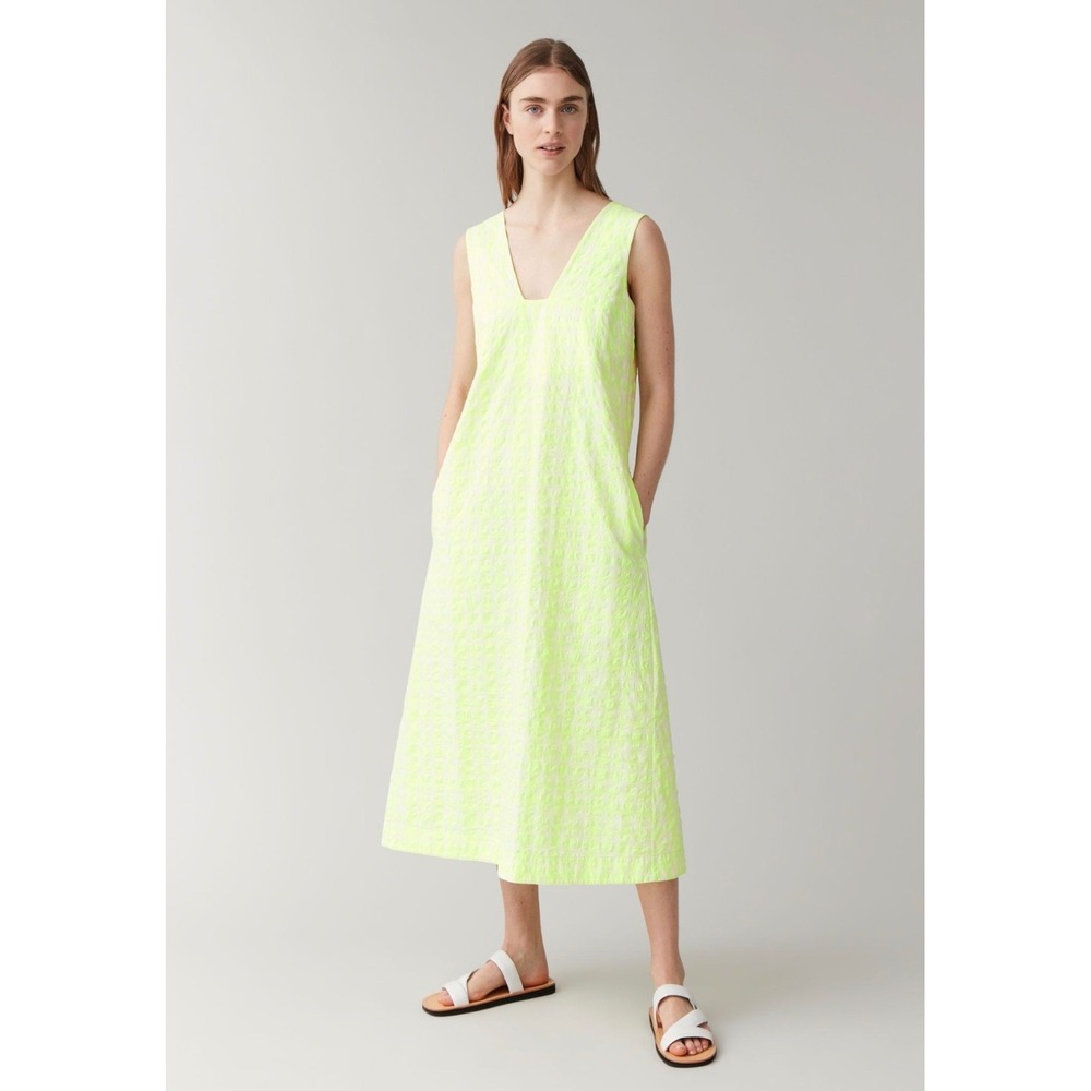 COS Seersucker Checked Dress